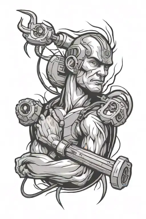 electrician  thunderbolt tattoo design idea