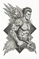 electrician  thunderbolt tattoo design idea