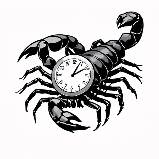 Scorpion o'clock 1988 Ilja Jin and Jang tattoo design idea