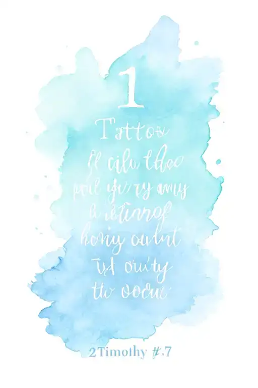 2 Timothy 1:7 tattoo design idea