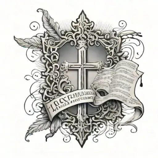 Lord's Prayer tattoo design idea