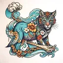 continents tattoo design idea