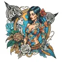 continents tattoo design idea