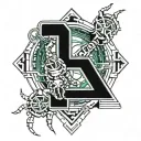 birthday date 11/14/2005 in roma numeral date with a Scorpio sign tattoo design idea