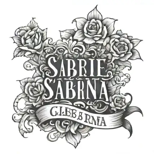 first name cloe sabrina tattoo design idea