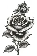 rose with proverbs 31:25 tattoo design idea