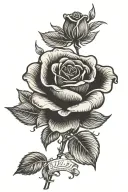 rose with proverbs 31:25 tattoo design idea