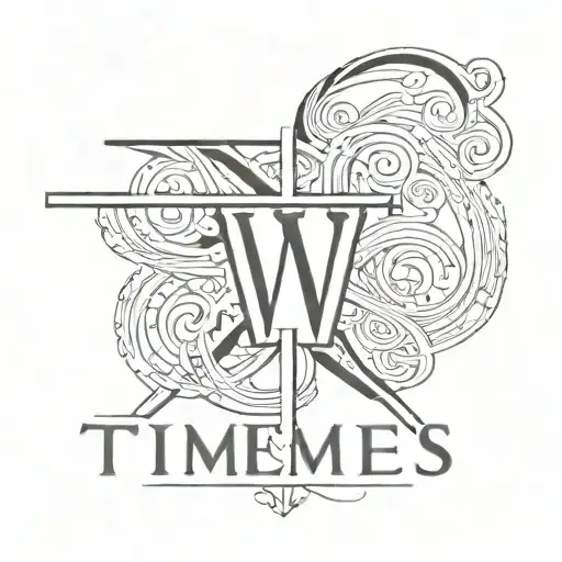 times new Roman letters IGWT tattoo design idea