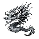 a easy to draw japanese dragon tattoo design idea