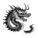 a easy to draw japanese dragon tattoo design idea