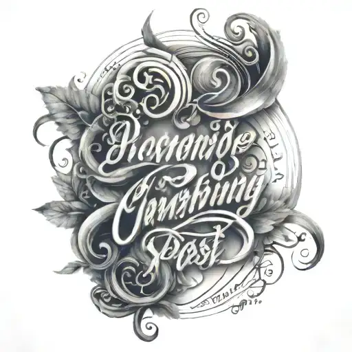 poem written in elegant calligraphy style. Don't remember anything about the day that has passed. Tomorrow that hasn't come, don't shout at the past. tattoo design idea