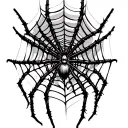 dirty spider web on the knee tattoo design idea