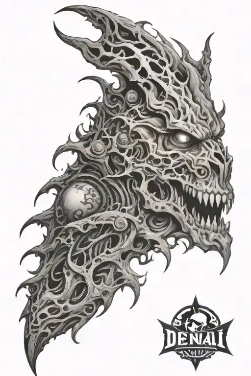 Denali cosmic horror tattoo design idea