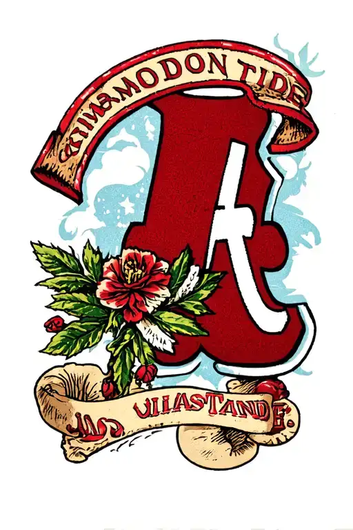 Alabama crimson tide tattoo design idea