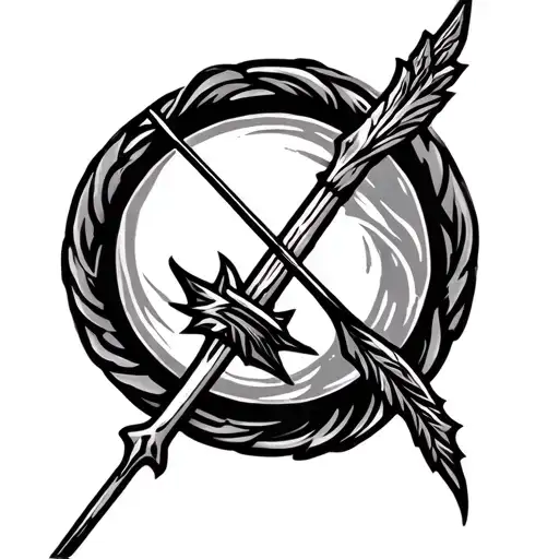 bow and arrow tattoo design idea
