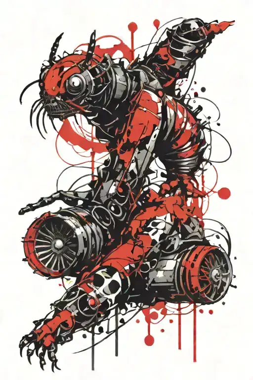 Caterpillar tattoo design idea