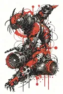 Caterpillar tattoo design idea