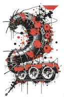 Caterpillar tattoo design idea