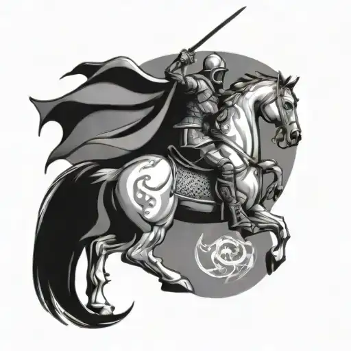 st george and the dragon tattoo design idea