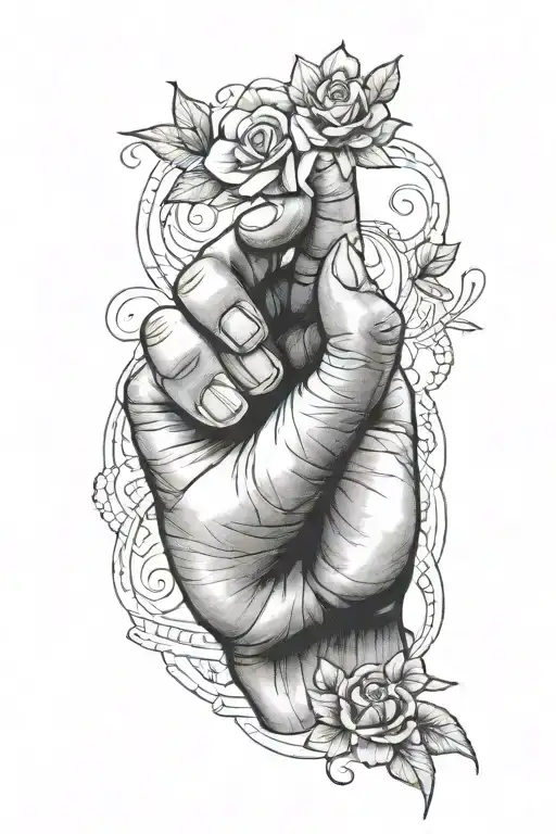 pinky promise finger tattoo design idea
