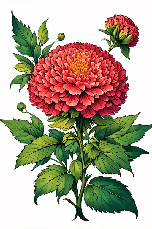 Celosia tattoo design idea
