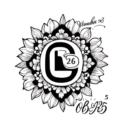 sidhu name 26/08/25 wedding date tattoo featuring tattoo design idea