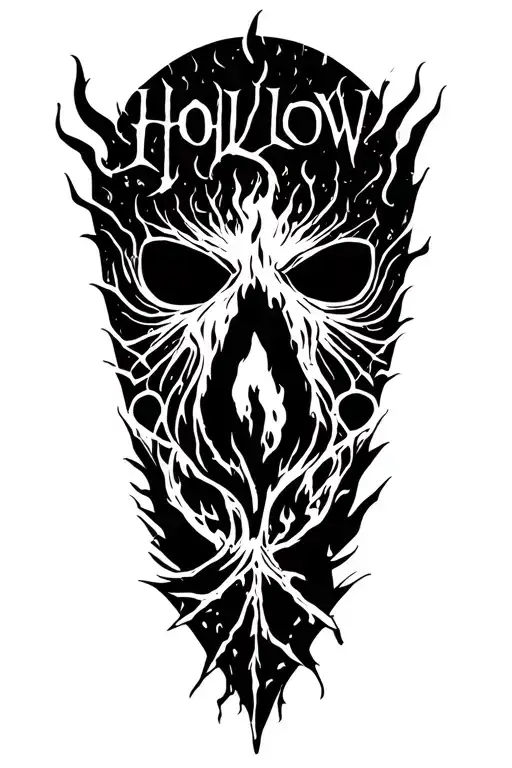 "Hollow" campfire dark souls video game hollow tattoo design idea