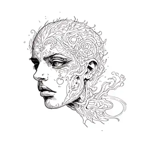 Dirty mind tattoo design idea