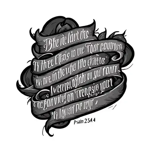 psalm 23:4 Verse with imagery tattoo design idea