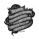 psalm 23:4 Verse with imagery tattoo design idea