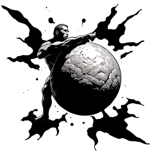 one must imagine Sisyphus happy tattoo design idea