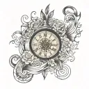 wasted time running tattoo design idea
