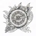wasted time running tattoo design idea