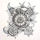 wasted time running tattoo design idea
