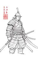 samurai warrior tattoo design idea