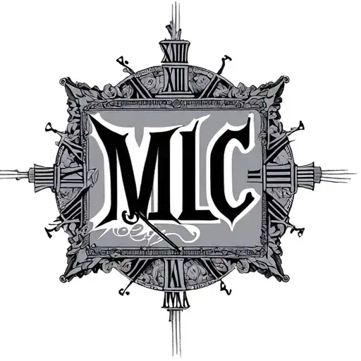"MLC" "MLC" 2003 Roman Numerals tattoo design idea