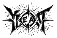 Text ,,Yeat,, with UFO tattoo design idea