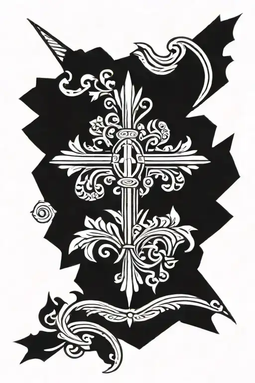 Dominican Republic emblem tattoo design idea
