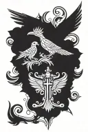 Dominican Republic emblem tattoo design idea