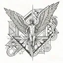 icarus falling from an eye tattoo design idea