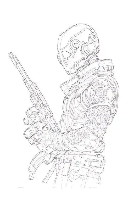 Cyberpunk 2077 tattoo design idea