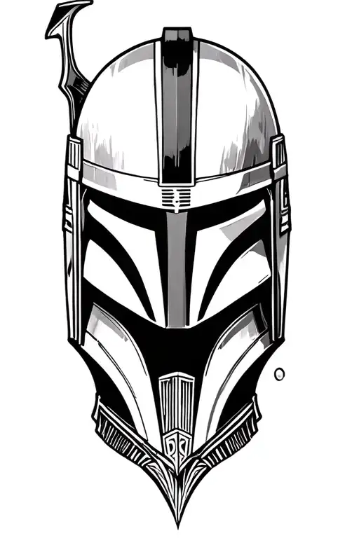 mandalorian star wars tattoo design idea