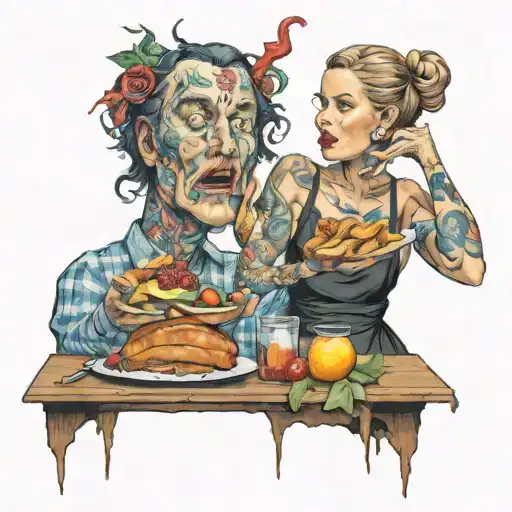 Noah and Charlotte meating tattoo design idea