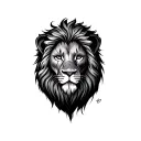 Lion With Scars On Face tattoo design idea