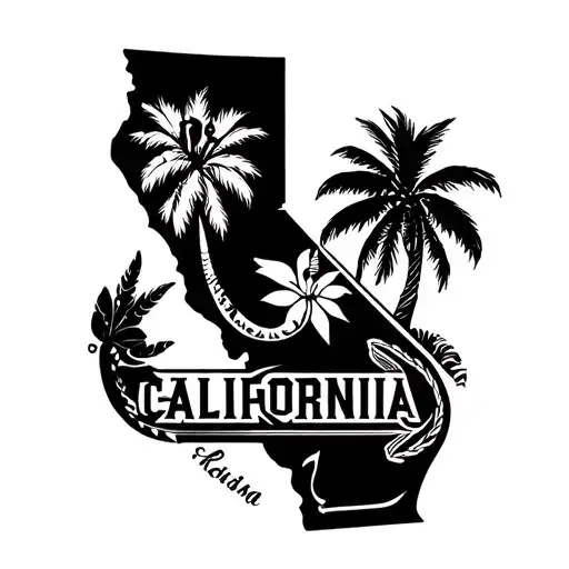 California represent with Filipino tribal touch and US Marine  tattoo design idea
