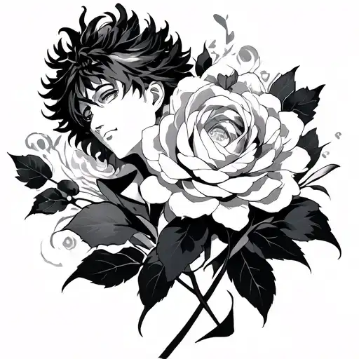 black clover anime tattoo design idea