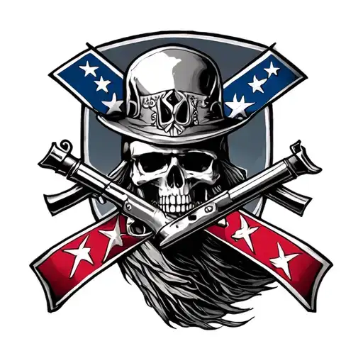 Confederate tattoo design idea