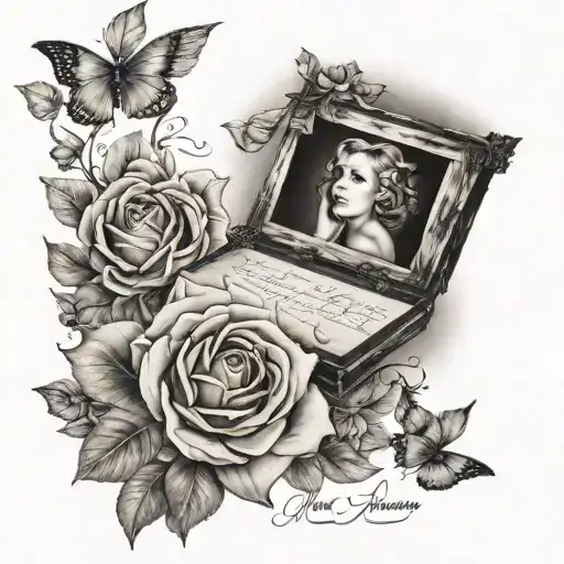 writing Mon Amour tattoo design idea