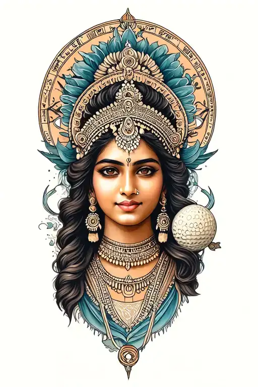 hindu, family zodiac signs of Cancer, Taurus, Virgo, & Scorpio. Subtle golf hint hidden within the design tattoo design idea