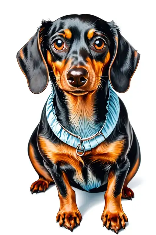 Dachshund Dog tattoo design idea